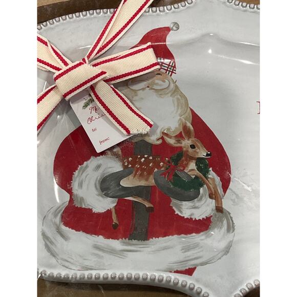 NEW in BOX‎ Mudpie Santa & Deer Boxed Platter - Picture 3 of 4